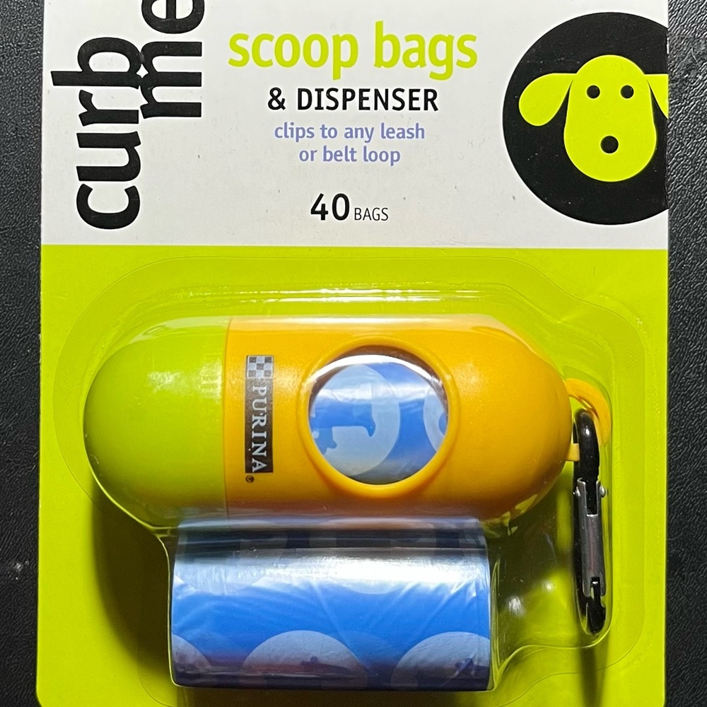 Purina Yellow and Blue Scoop Bags Dispenser